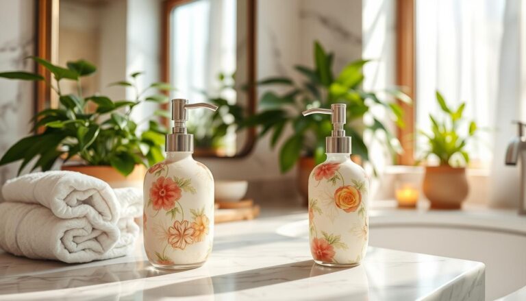 floral soap dispenser
